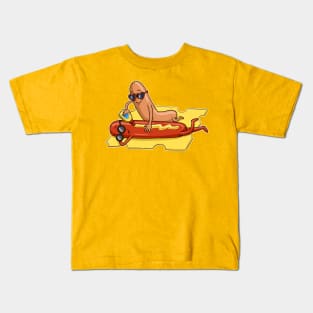 Cover Up Nicely | Hot Dogs, Mustard & Cheese Kids T-Shirt